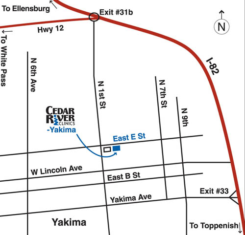 map to clinic in yakima